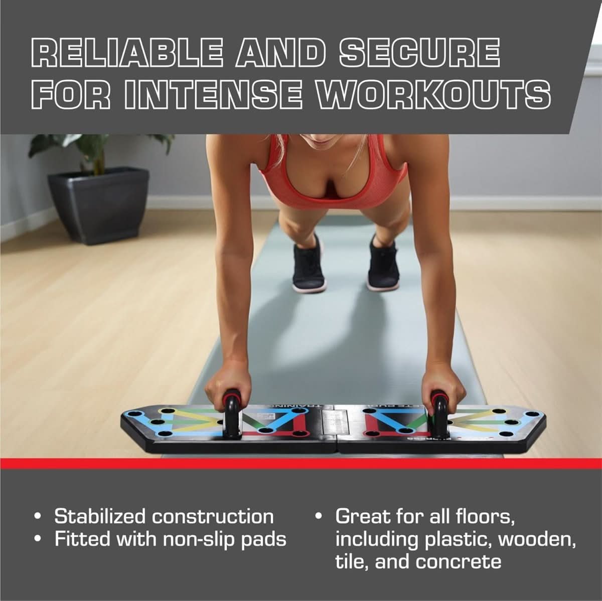 FlexIFit – Foldable Push-Up Board With 30 Positions For Targeted Muscle Training