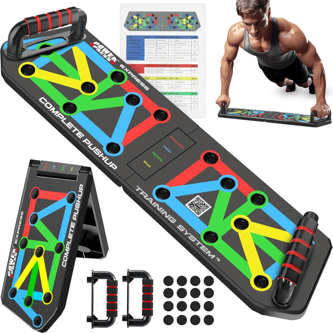 FlexIFit – Foldable Push-Up Board With 30 Positions For Targeted Muscle Training