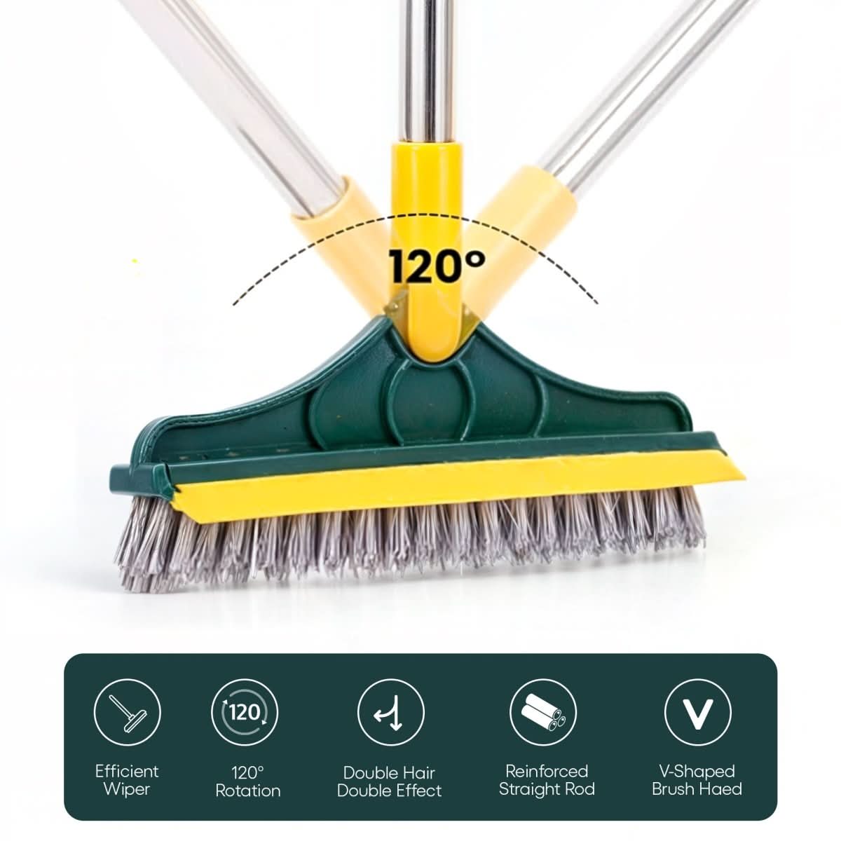 FlexSweep Brush - 2-in-1 Cleaning Brush for Floors & Tiles