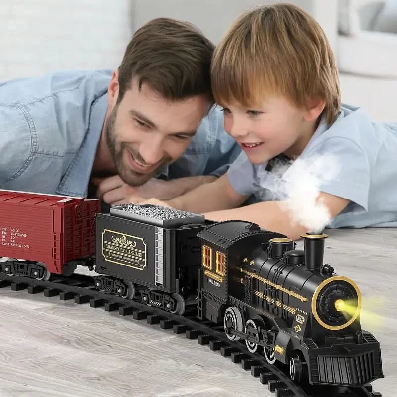 Christmas Train Set - Electric Christmas Train With Flexible Tracks & Festive Carriages