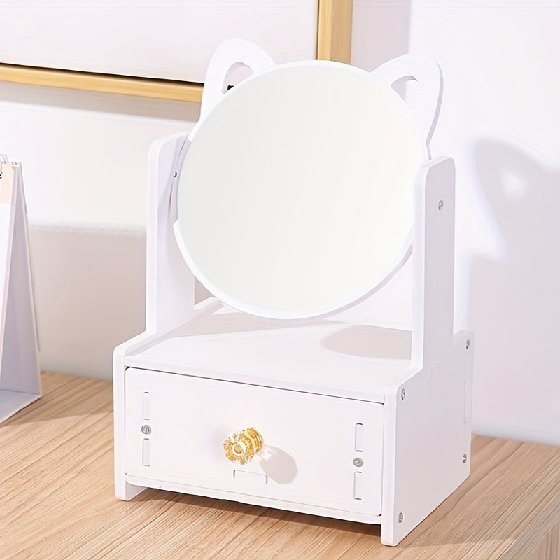 GLAMMIRROR – Schminkspiegel mit Stauraum und süßem Tischdesign 4