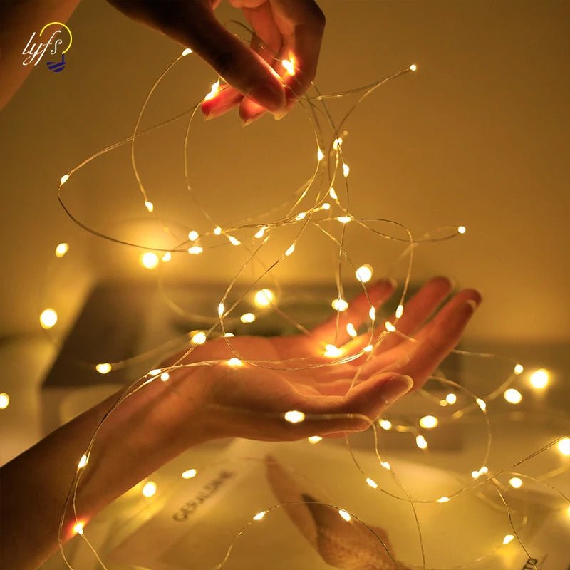 GLIMLIGHT – Warmweiße, batteriebetriebene Lichterkette für Haus und Garten 3