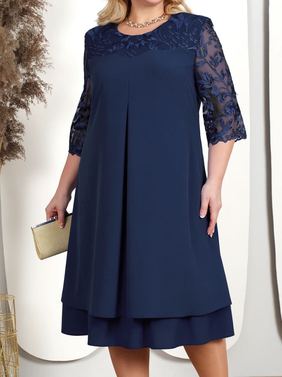 Grace Gala Gown – Embroidered Plus Size Dress for Elegant Appearances