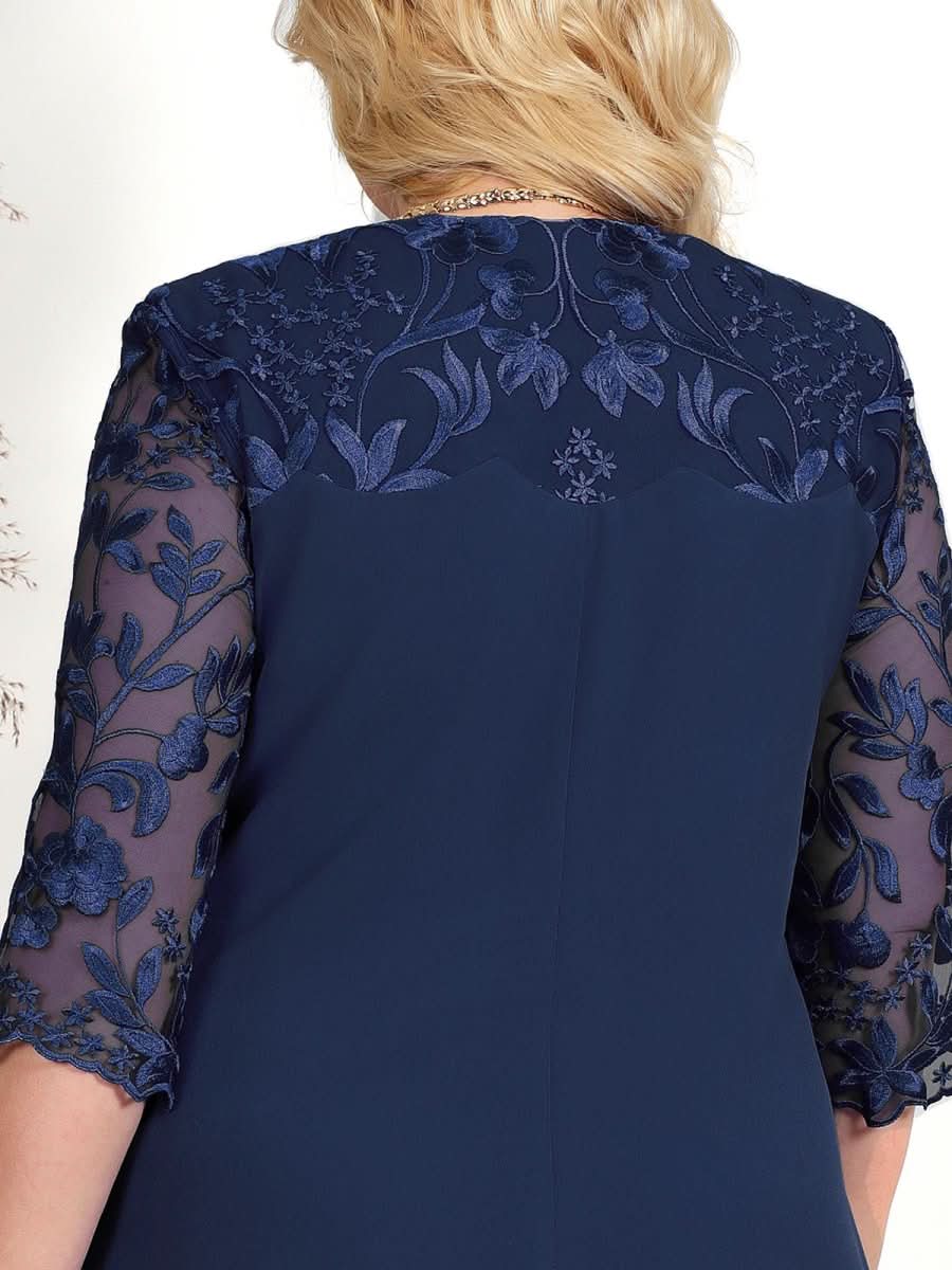 Grace Gala Gown – Embroidered Plus Size Dress for Elegant Appearances