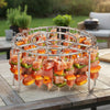 GRILLVERT – Edelstahl Grillrost für vertikales Grillen mit Spießhalter 1