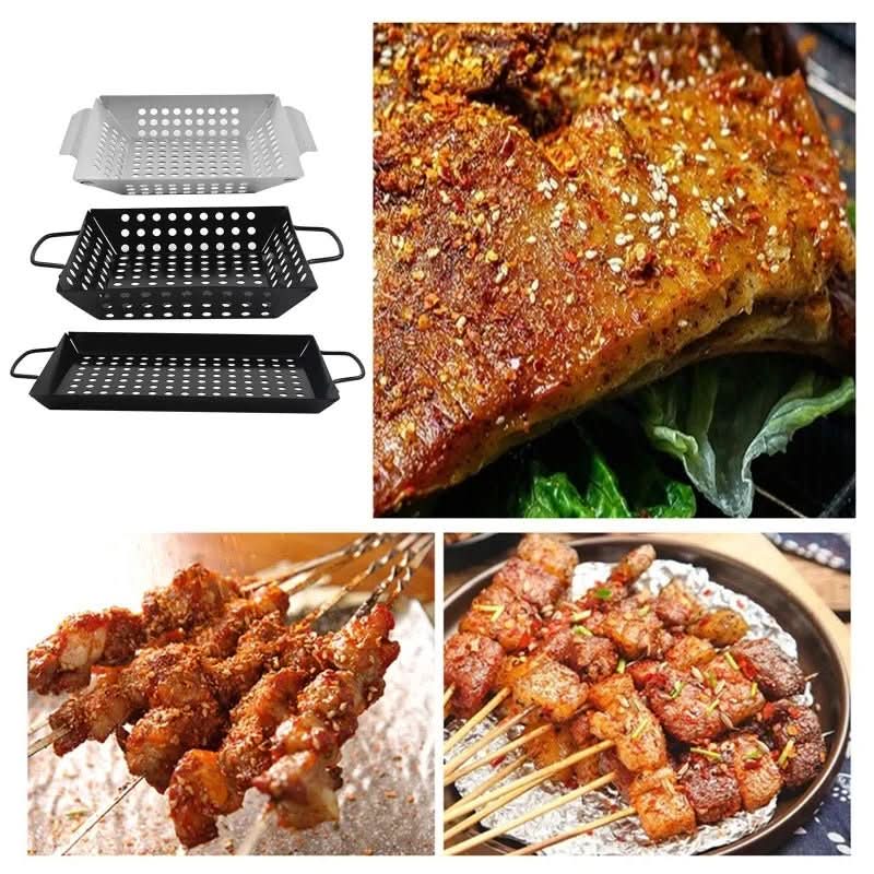 Grillpartner Korb – Antihaft-Grillkorb Für Gleichmäßiges Garen Im Freien