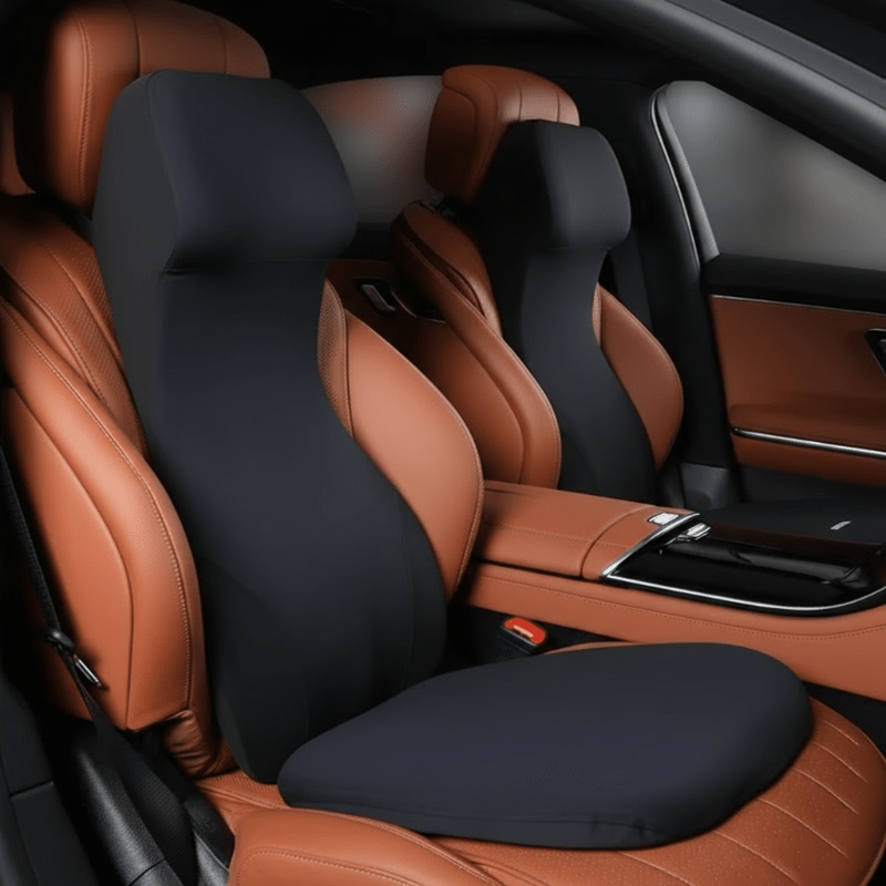 CARVEMAX – Integrated Automotive Neck & Lumbar Support made of Memory Foam