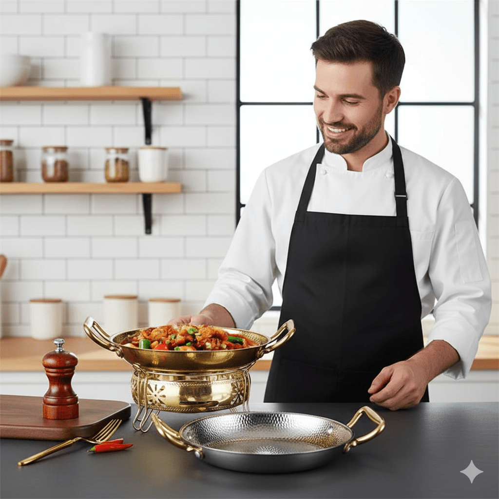 STEELCHEF – Hammered Stainless Steel Pot for Pans, Sauces & Versatile Cooking