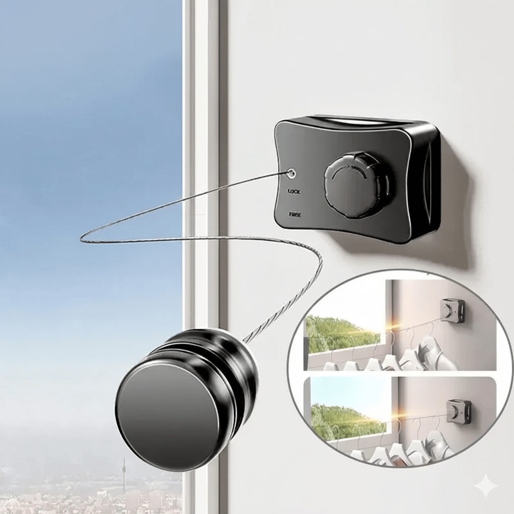 FOLDILINE – Extendable Clothesline Dryer for Space-Saving Living