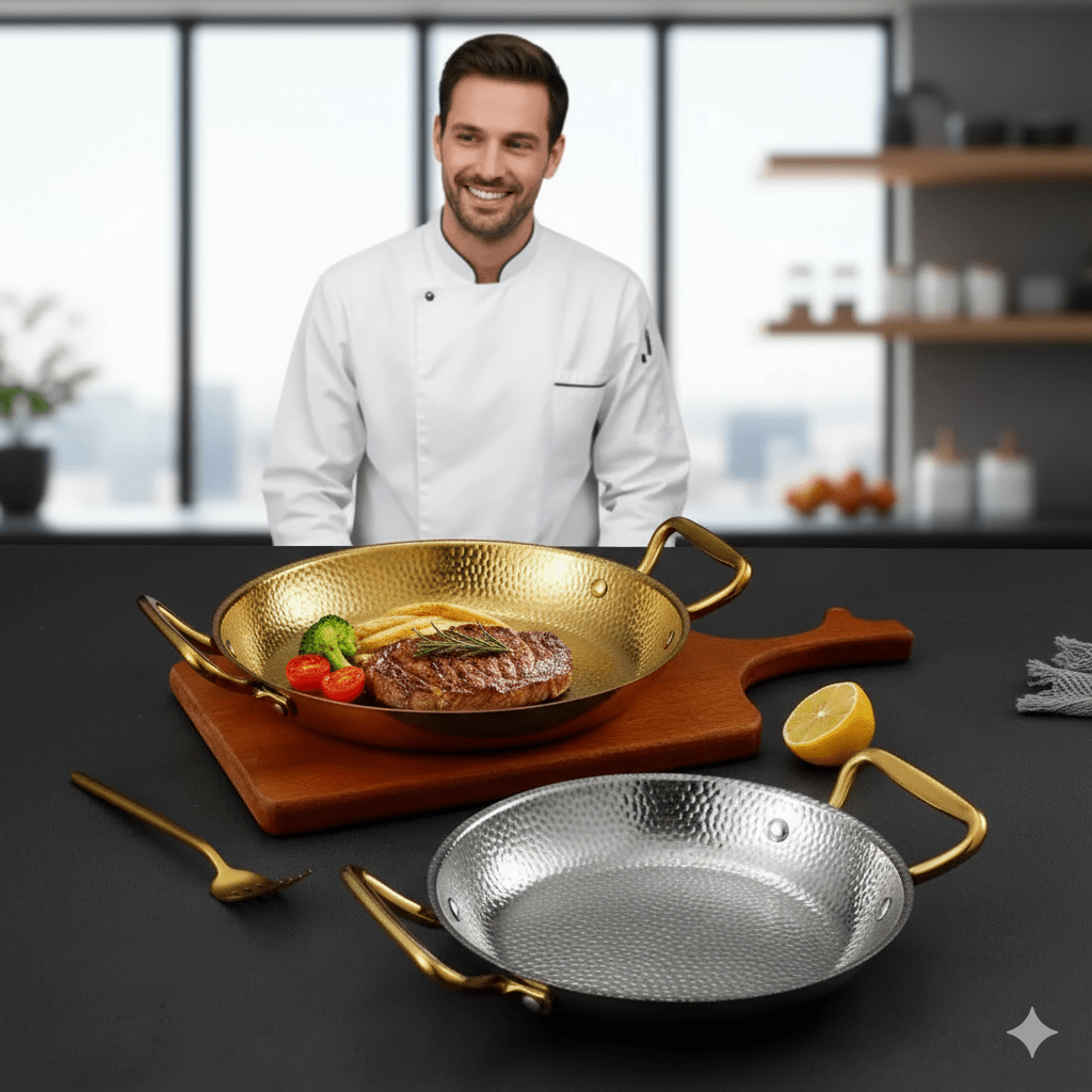 STEELCHEF – Hammered Stainless Steel Pot for Pans, Sauces & Versatile Cooking