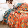 NordicLoom Cover – Stylish Cotton Blanket with Boho Jacquard for Year-Round Comfort