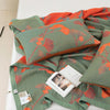 Ginkgo Quilted Duvet Cover – Cotton Bedding Set With Botanical Design