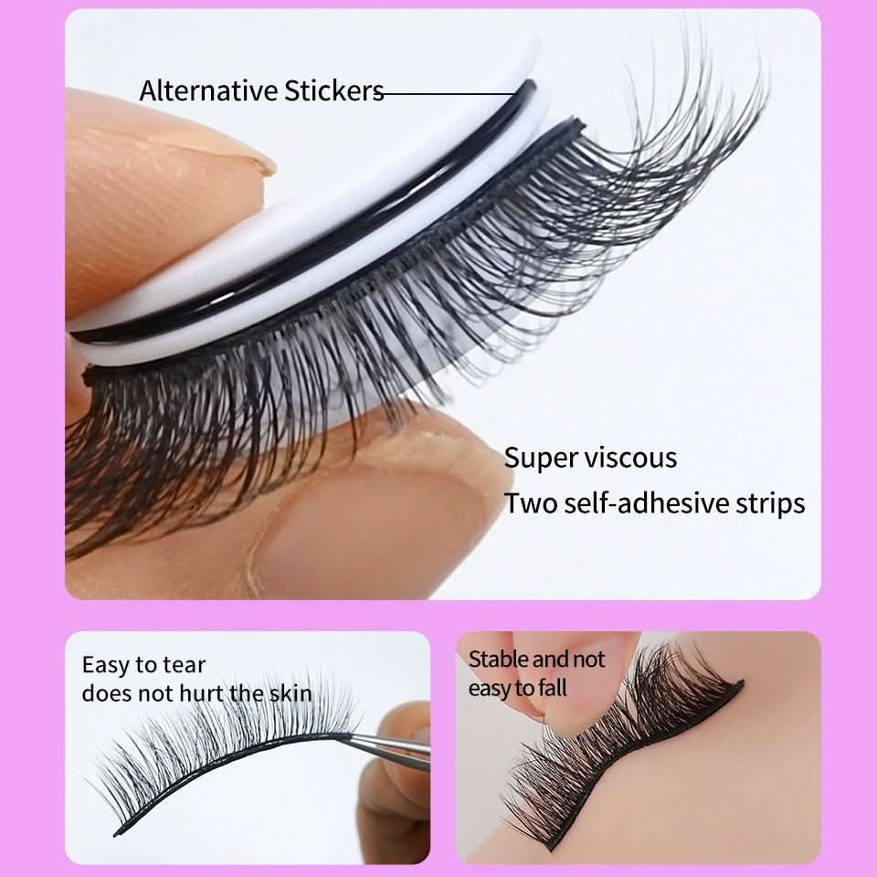 GLAMESSA – Reusable Self-Adhesive Eyelashes for a Perfect Look