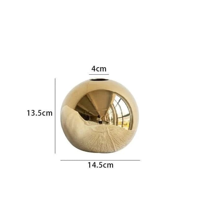 Pia - Beautiful Gold Ceramic Vase