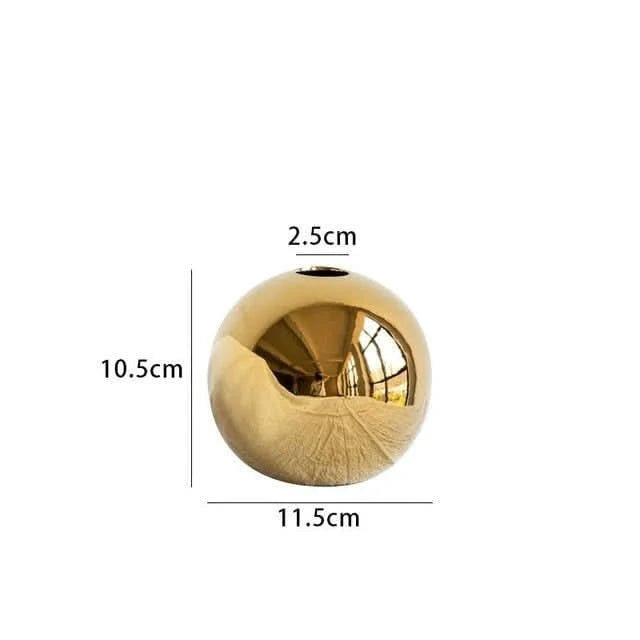 Pia - Beautiful Gold Ceramic Vase