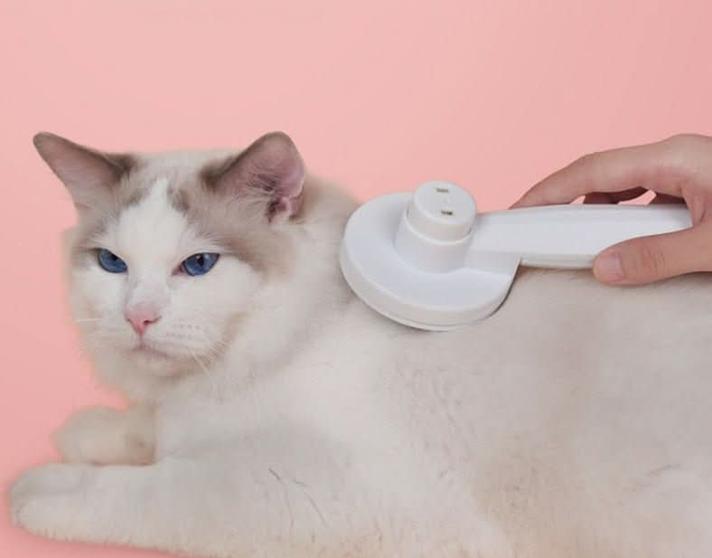 Self-Cleaning Brush - Self-Cleaning Cat Brush for Less Shedding & Cleaner Fur