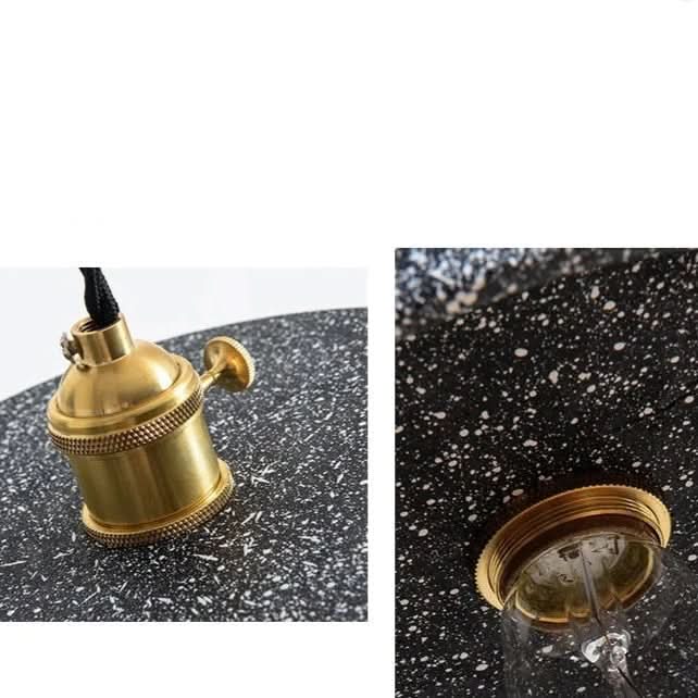 MIRELLE Pendant Lamp Terrazzo-Inspired Design With Golden Metal Accents