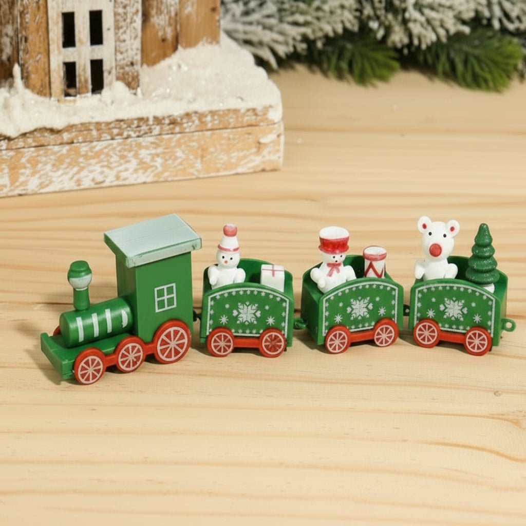 HOLITRAX – Festliche Zug-Weihnachtsdekoration aus Holz und Kunststoff 10