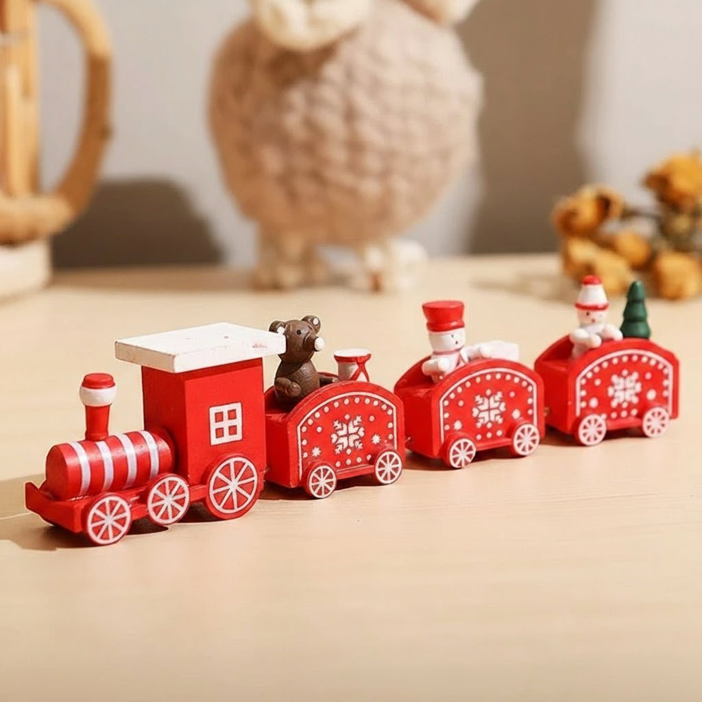 HOLITRAX – Festliche Zug-Weihnachtsdekoration aus Holz und Kunststoff 18