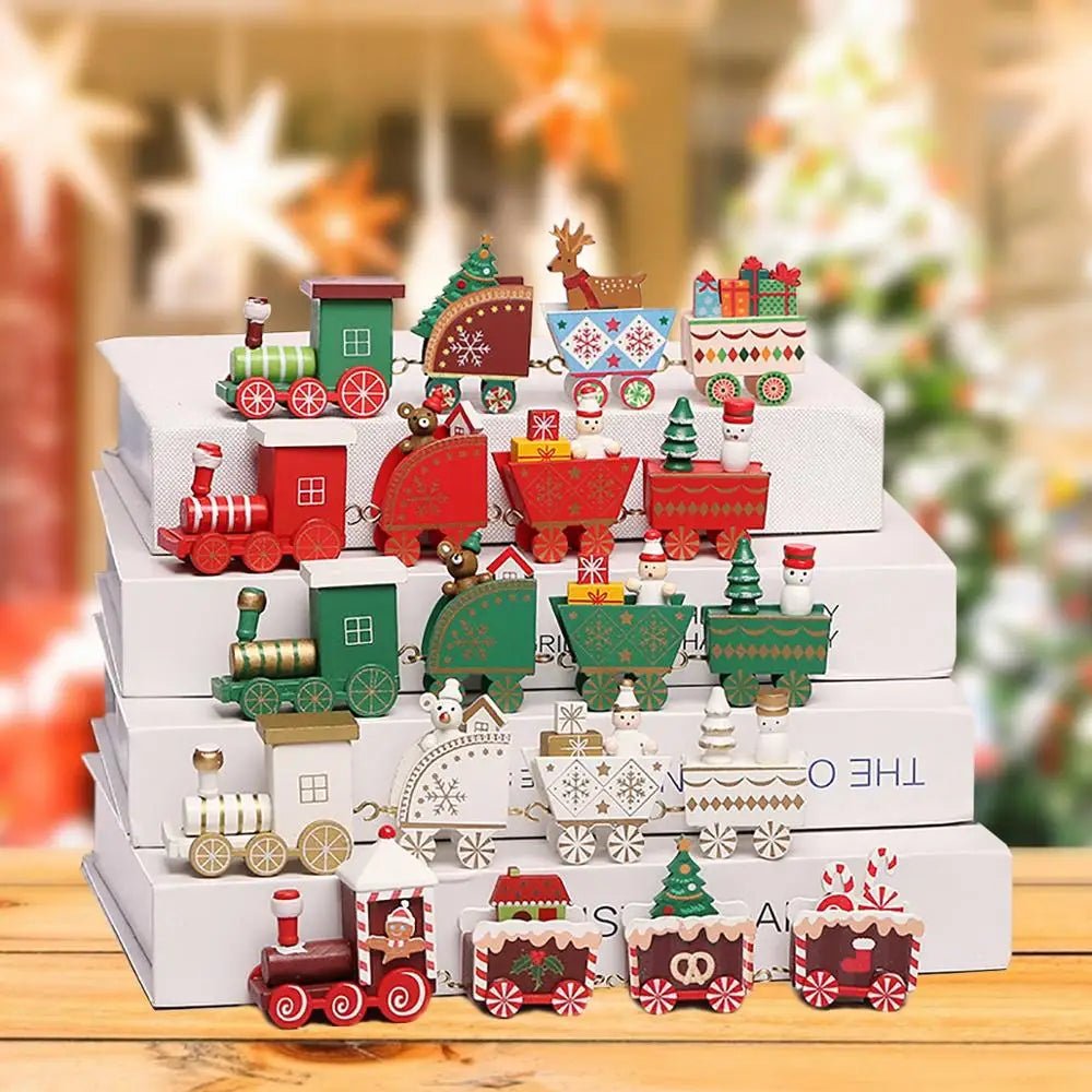 HOLITRAX – Festliche Zug-Weihnachtsdekoration aus Holz und Kunststoff 5