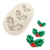 HOLLYBELLS – Weihnachtliche Silikonform mit Stechpalmenblättern und Glöckchen für Fondant und Schokolade 5