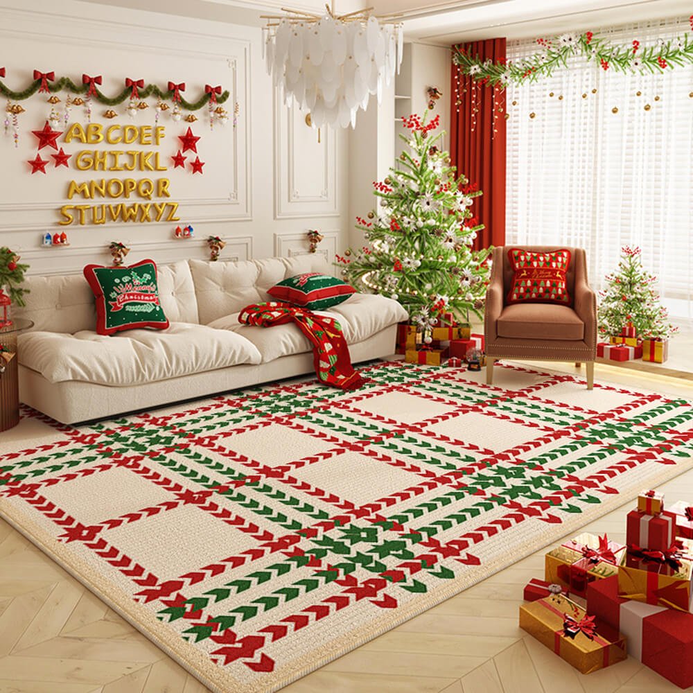 HOLLYHOME – Rutschfester, dekorativer Teppich für weihnachtliche Stimmung 4