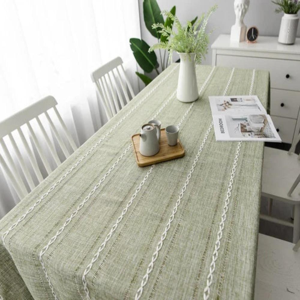 HOMMFER – Elegante Tischdecke aus Baumwolle und Leinen für stilvolles Essen 2
