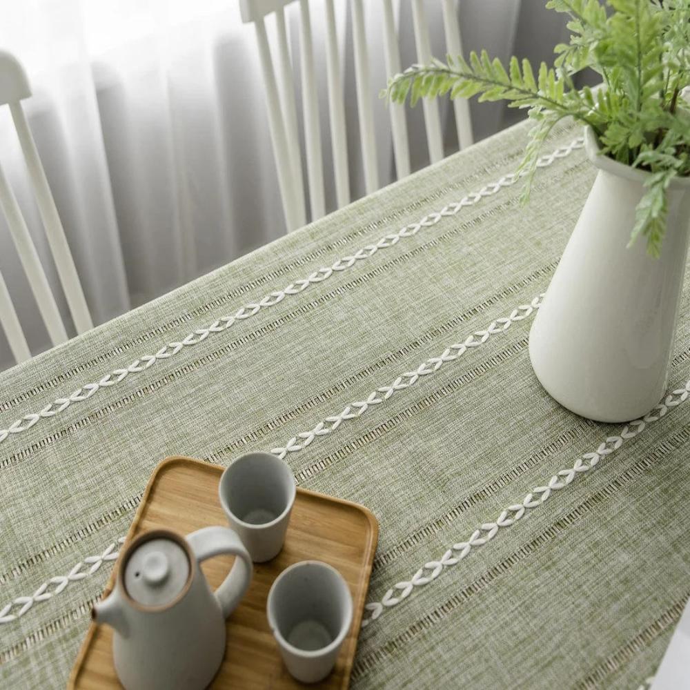 HOMMFER – Elegante Tischdecke aus Baumwolle und Leinen für stilvolles Essen 3