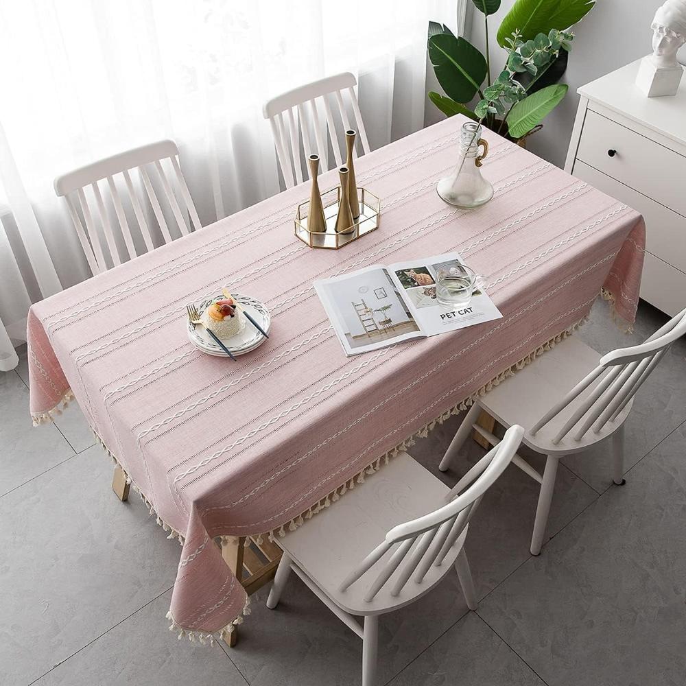 HOMMFER – Elegante Tischdecke aus Baumwolle und Leinen für stilvolles Essen 6