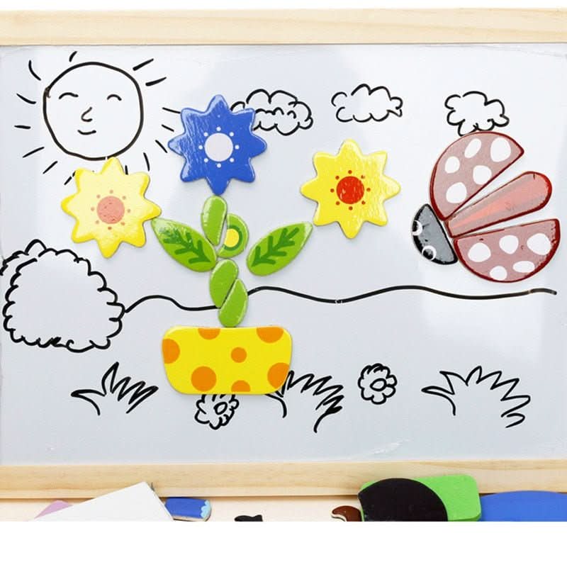 ArtMagnet Easel – Magnetic & Classic Wooden Easel for Kids – Creativity and Learning Fun Everywhere