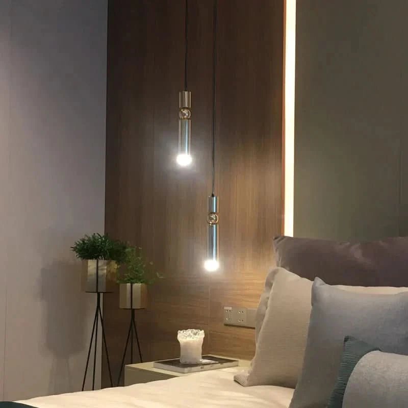ELYISIA Double Geometric Cylindrical Brass Pendant Light Modern Lighting Living Room