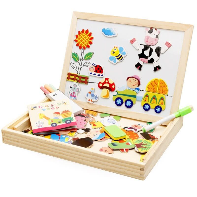ArtMagnet Easel – Magnetic & Classic Wooden Easel for Kids – Creativity and Learning Fun Everywhere