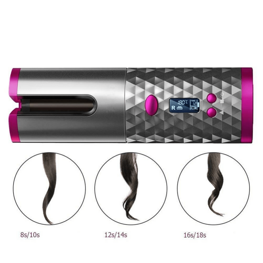 Cordless Curling Styling Device – Cordless Curler for Shiny, Long-Lasting Curls