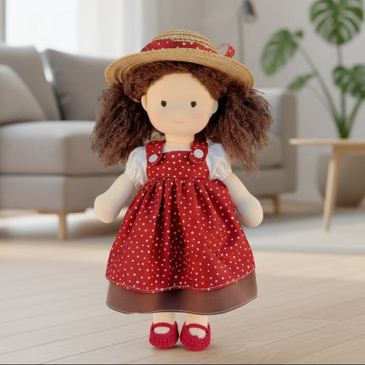 Snuggle Flower – Handmade Waldorf Doll Made from Soft Cotton