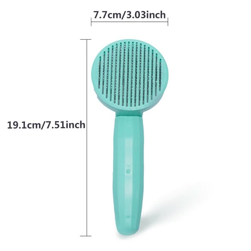 Self-Cleaning Brush - Self-Cleaning Cat Brush for Less Shedding & Cleaner Fur
