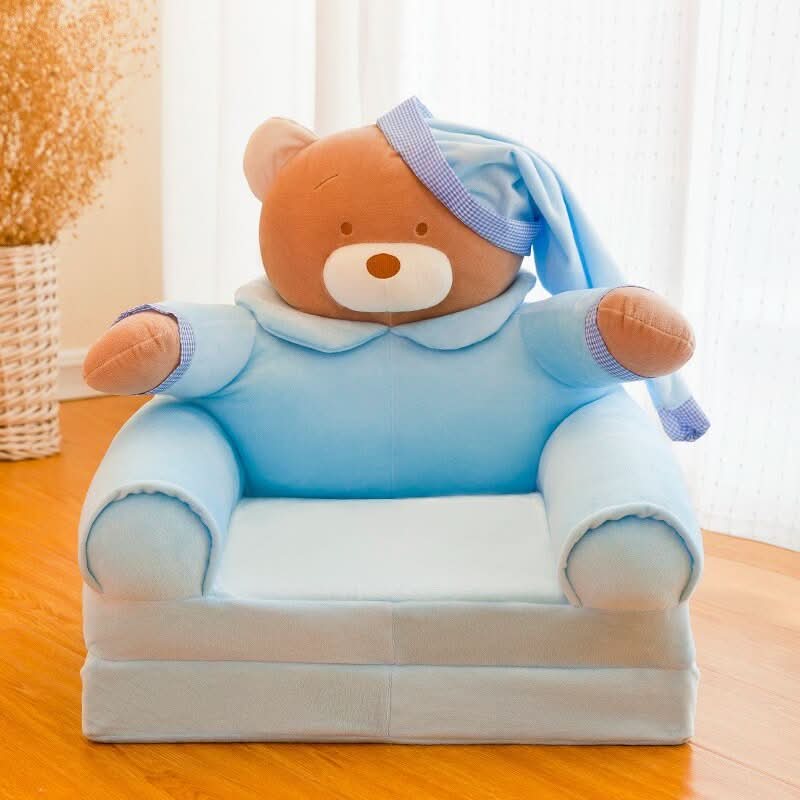 Velvetnest Children's Bench - Foldable Children's Bench with Soft Velvet and Foam