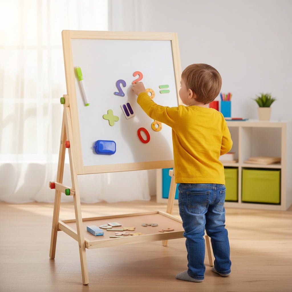 SketchStar Duet – 2-in-1 Easel for Kids – Chalkboard & Whiteboard in One