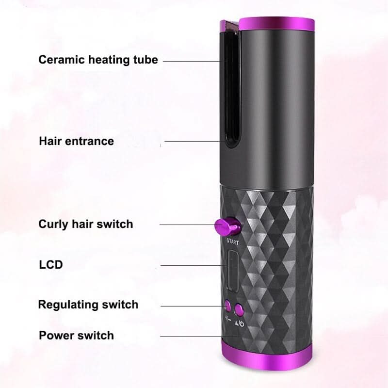 Cordless Curling Styling Device – Cordless Curler for Shiny, Long-Lasting Curls