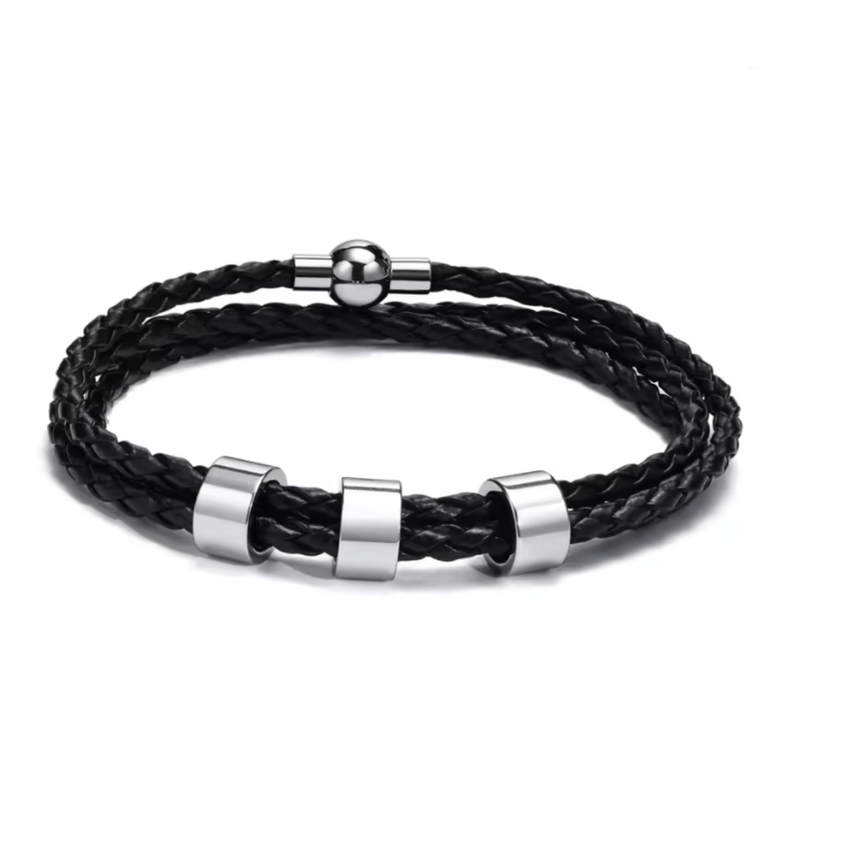 STRAVERO - Men's Braided Bracelet with Personalized Name Beads