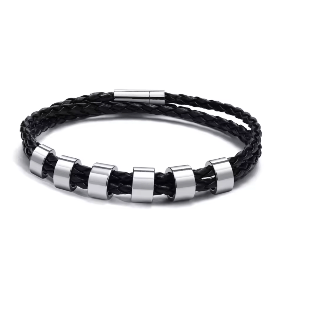 STRAVERO - Men's Braided Bracelet with Personalized Name Beads