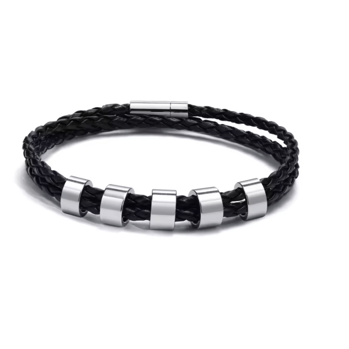 STRAVERO - Men's Braided Bracelet with Personalized Name Beads