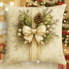 HollyPlush - Festliche Samtkissenbezüge mit Weihnachtsmotiven für Sofakissen 2
