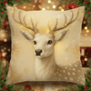 HollyPlush - Festliche Samtkissenbezüge mit Weihnachtsmotiven für Sofakissen 3