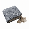 Polystripe – Cozy Black and White Geometric Fleece Blanket