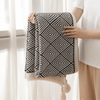 Polystripe – Cozy Black and White Geometric Fleece Blanket