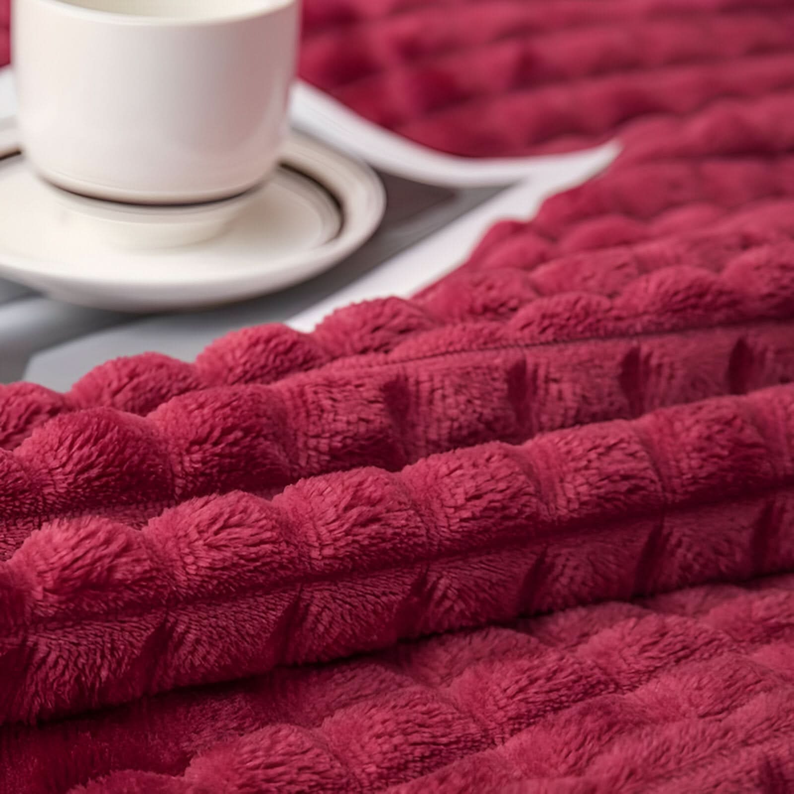 CORALWAVE – Ultra-Soft Textured Fleece Blanket