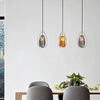 Dolores Minimalist Pendant Lamp Amber Grey Glass Shade Modern Living Spaces