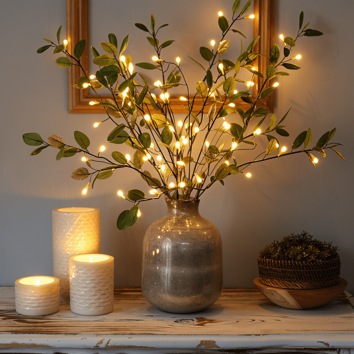 Ophelia LED Twig With Glittering Lights 70 cm Long