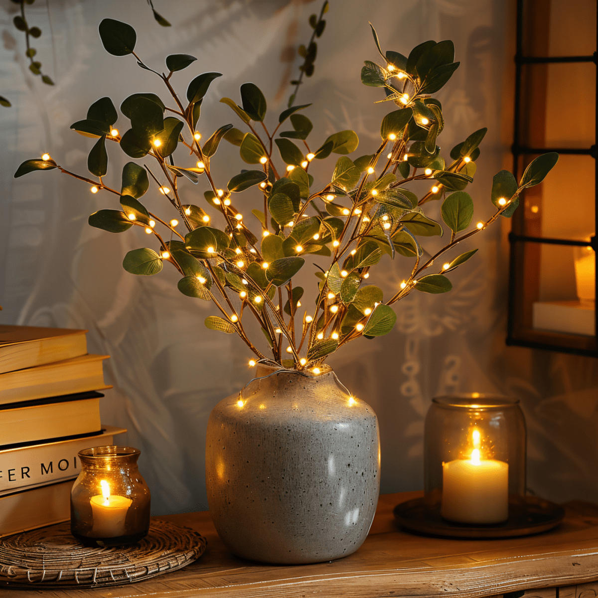Ophelia LED Twig With Glittering Lights 70 cm Long