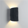 Kiana Resin Wall Lamp with Pleated Texture and Curved Design